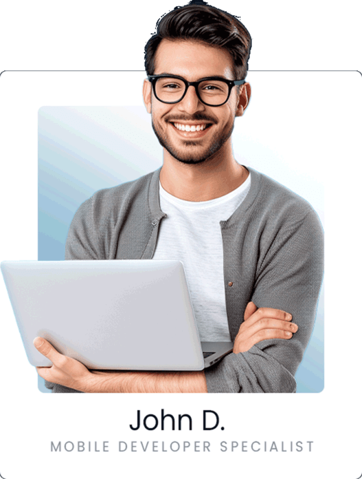 AI Generated man holding a laptop