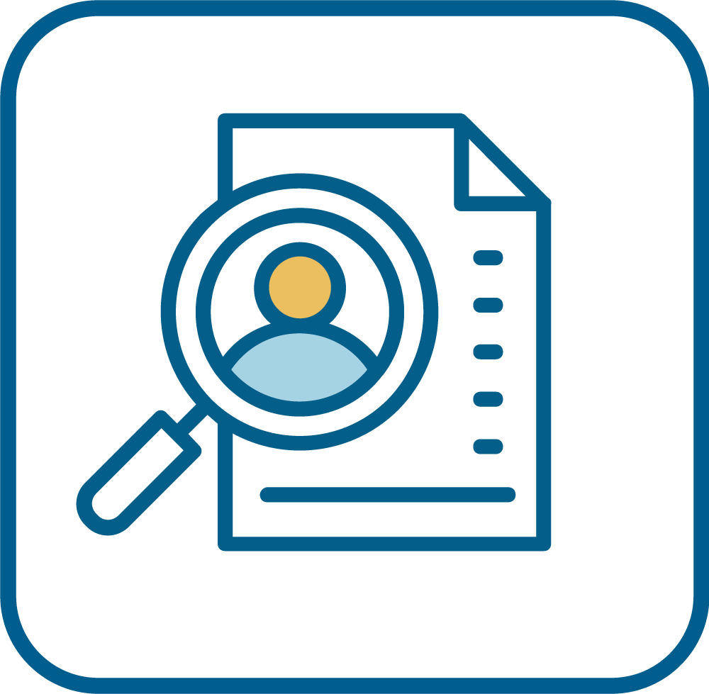 Search in document icon illustration